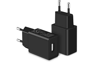 ‎MATAUMAHI MatauMahi 5V1A USB Ładowarka (Czarny, 2-Pak), 5W USB Zasilacz, Wtyczka USB, Adapter do Telefonów Komórkowych, Tabletów, Powerbanki, Słuchawki Bluetooth, Smartbands i Innych Urządzeń z Interfejsem USB