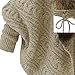 Arrowhunt Women's Batwing Sleeve Cardigan Cloak Fur Collar Sweater Cape