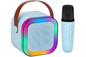 K12 Kablosuz Bluetooth Hoparlör Karaoke Mikrofon 5 Ses Efektli Rgb Hd Stereo Ses Usb/Sd/FM