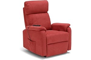 REDÒKASA Poltrona relax elettrica Denver per anziani, 2 motori, 2 ruote posteriori, sistema reclinazione e alzapersona, braccioli e sponde estraibili, pediera estensibile, tessuto idrorepellente