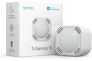 Aeotec TriSensor 8 | 3-i-1 multisensor | rörelse i 10 m radie | temperatur i °C | ljus i lux | Z-Wave Gen8 | lång räckvidd