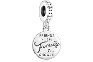 Amuefer Family Mom Love Heart Charms para Pulseras y Collares, Colgante de Plata de Ley con Circonita Cúbica, Navidad Cumpleaños Halloween Joyería Regalos para Mujeres