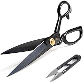 BVEKADO Professional Tailoring Scissors - 12" Heavy Duty | High Carbon Steel, Sharp, for Fabric, Clothing, Leather, Raw Mater