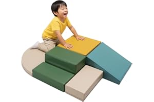 IGLU Soft Play Corner Climber Soft Play Shapes with Anti Slip Indoor Soft Play Equipment Blocks for Motor Skill Development (Pastel Sea)