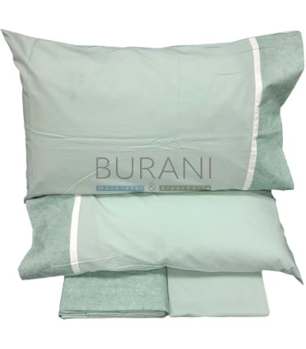 Fazzini Lenzuola Matrimoniali In Flanella Kimono – Set Verde Con Sopra Lenzuolo E Sotto Con Angoli - 5