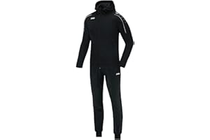 JAKO Kinder Trainingsanzug Polyester Classico mit Kapuze, nightblue/citro, 164, M9450