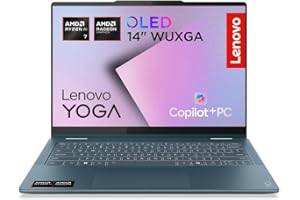 Lenovo Yoga 7 (2 in 1) Notebook Copilot+ PC Convertibile Touch 14” OLED WUXGA (1920x1200), AMD Ryzen AI 7 350, RAM 16 GB, 512 TB GB, 60 Hz, Windows 11 Home, WiFi 7 - Tidal Teal