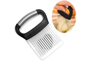 HREDZEO Porta Cipolla in Acciaio Inox per Affettare,Supporto Taglia Cipolla Forchetta Cipolle Supporto Aiuti per Affettare per Tagliare Carne, Verdura, Frutta