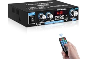 SIKKEBY HiFi Stereo Audioverstärker AK35 Bluetooth 5.0 Digital Mini-Verstärker RMS 2.0-Kanal 30W x 2 HiFi-Leistungsverstärker mit Bass & Treble Tuner für Heim-Lautsprecher