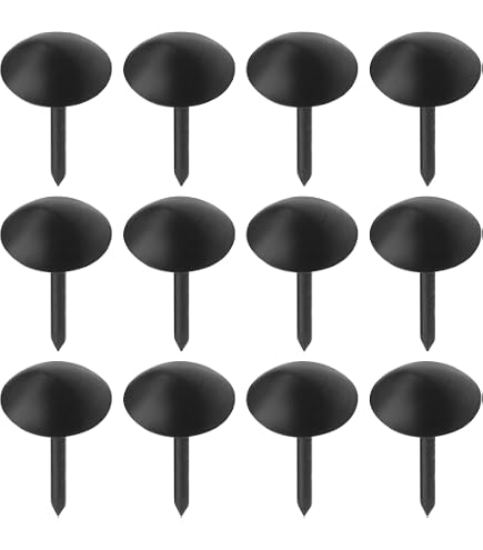 200 Punaises Décoratives En Métal Noir Pour Meuble, Canapé, Liège - Lot De 200 Clous Tapissier 7x13mm - 6