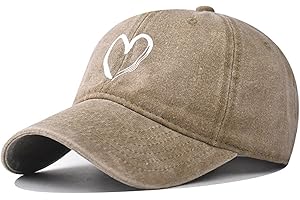 MAZELIKEHOOD Baseball Cap Adjustable Unisex Cotton Breathable Casual Sport Heart Sun Hat for Women Men