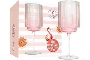 FERDINAND´S Ferdinand's Rosé Aperitivo Gläser 4er Pack - 540ml Perfekt für Aperitivo, Cocktails und Mixgetränke