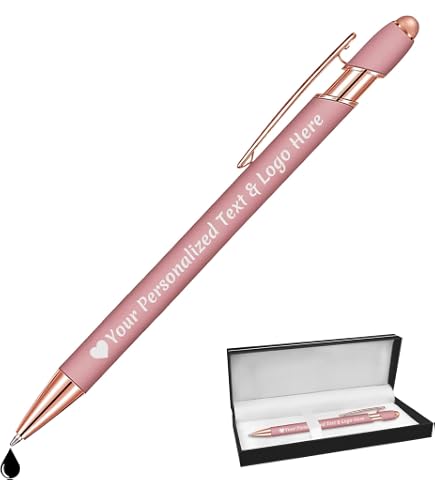 Personalisierte Kugelschreiber Mit Gravur – Metallstifte Mit Stylus-Spitze, Geschenk Für Büro, Hochzeit