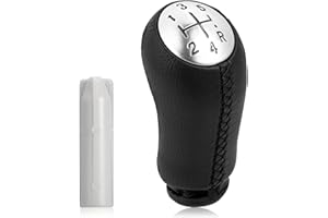 Ixydor 5-Gang-Schaltknauf, Schaltknauf 5 Gang mit Adapter, Auto-Schalthebelgriff, Universell für Renault Clio 3 für Renault Megane 2 für Renault Scenic 2 für Renault Kangoo, Schwarz