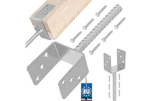 KOTARBAU® Supporto per pali 101 mm per Pali per Recinzioni Legno Ancoraggio Pali al Calcestruzzo Staffe a U Fissaggio Pali Legno Staffe per Travi in Legno Supporto Trave