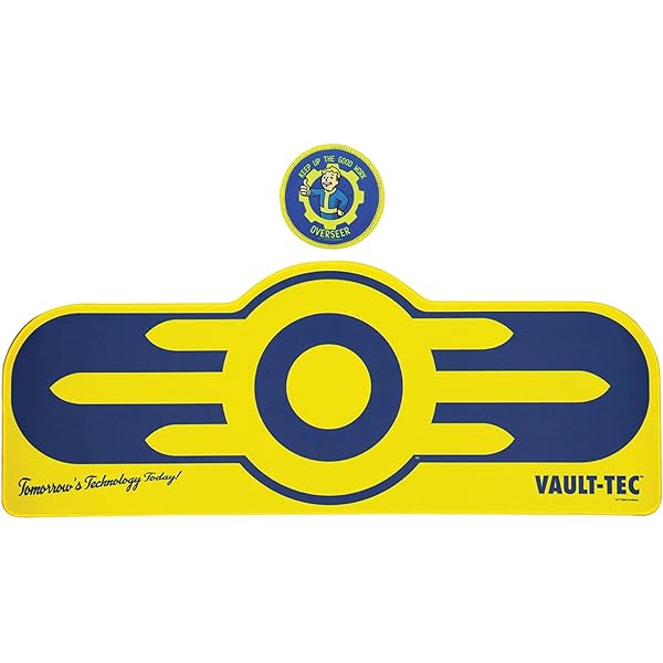 Fallout 76 Vault-Tec gouden metalen badge met cog-embleem, bi-fold portemonnee voor ID en kaarthouder, bruin, één maat, Bruin, Taille unique, Eenheidsmaat