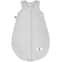 Julius Zöllner Babyslaapzak mousseline, warme vulling 2,5 TOG, wasbaar op 40 °C, Made in Germany, OEKO TEX Standard 100, groen, maat 56/62