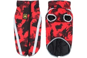 Idepet Chaqueta para Perros, Abrigos para Perros cálidos Chaquetas para Perros pequeñas Medianas y Grandes Chaleco para Nieve a Prueba de Viento Ropa para Perros Traje