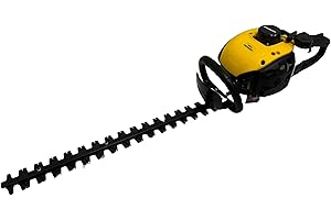 Nemura Taille Haie Thermique - Moteur 2 Temps 25 cm3 - Longueur de Coupe 60 cm - Réservoir Carburant 500 ML - Anti-Vibrations - Poignée SoftGrip inclinable - Marque Française