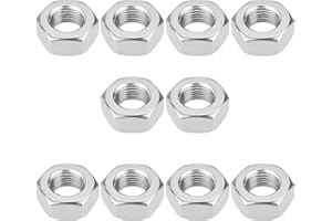 LT Easiyl 10 Stück M10 x 1 mm Kurbelwellen-Sechskantmuttern, 304 Edelstahl, Feingewindemuttern, kompatibel mit Simson S50, S51, S70, SR50, KR51, SR4, SR80