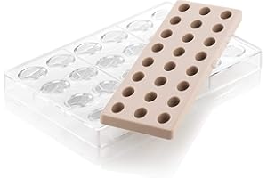 Silikomart - KIT OVALE 01 - CH014 MOLDE DE TRITAN 33 X 23 H 15 MM + ICH014 MOLDE DE SILICONA N. 24