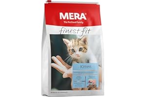 MERA finest fit Kitten, Junior sucha karma dla kotów do 1 roku, sucha karma ze świeżego drobiu i ryżu, zdrowa karma dla młodych kotów, bez cukru (4 kg)