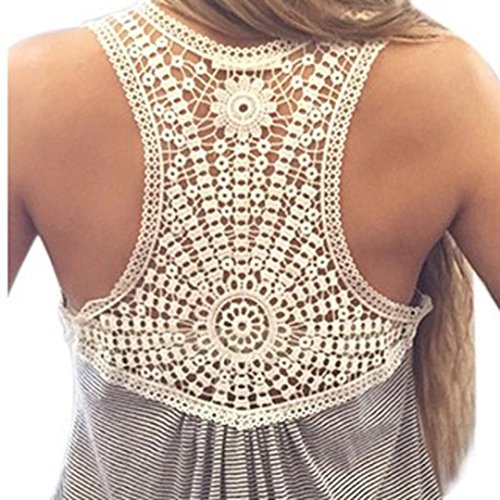 Bescita Lässige Tank-Tops Plus Size T-Shirt Frauen Sommer Spitze Weste Top Kurzarm Bluse S M L XL XXL XXXL - 3