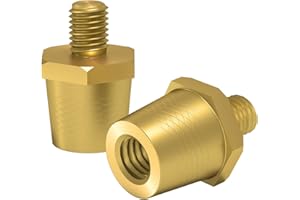 Ingeosolly M8 Batteriepoladapter, Auto Batterie Anschlussklemmen, Batterieklemmen, Batteriepol Auto Batterie Klemmensäule Paar Positiv Negativ mit Außengewinde M8