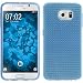 Produktbild PhoneNatic Case für Samsung Galaxy S6 Hülle Silikon hellblau Iced Cover Galaxy S6 Tasche + 2 Schutzfolien