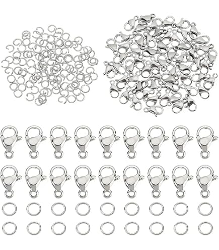 100 Anelli Di Salto Aperti In Acciaio Inox 304 Per Bigiotteria E Fai-da-te - 8 Mm X 1 Mm - Colore Argento, Ipoallergenici - 4
