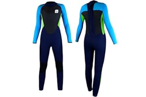Summshall Kids Wetsuit, Shorty 2.5mm Neoprene Thermal Swimsuit Youth Wetsuits One Piece Wet Suit for Boys Girls Spearfishing,Snorkeling,Surfing, Swimming, Diving