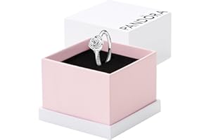 Pandora Moments Pierścionek ze srebra próby 925 z przezroczystą cyrkonią, róża