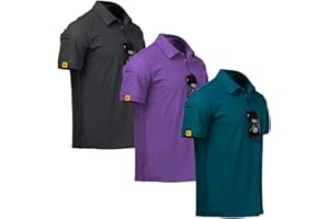 geeksport Polo Shirt Sportiva Uomo Manica Corta Golf T-Shirt con portaocchiali abbottonatura Leggera Outdoor Estiva