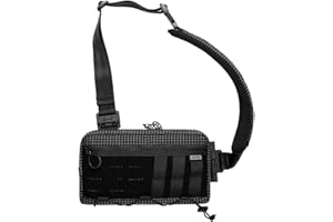 TACTICAL_GEEK Cache L3 EDC Sac à bandoulière léger pour homme et femme, poche ventrale compacte, bandoulière réglable, sac à bandoulière pour la poitrine, sac à épaule pour le voyage, l'école, la