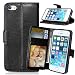 Produktbild Nancen Compatible with Handyhülle iPhone 5 / 5S Lederhülle Style Acht Farbe Weich PU Flip Case Ledertasche/Schutz Etui, Karten Slot Foto Wallet Hülle