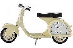 WIDDOP BINGHAM Miniature Clock - Vespa Scooter - Cream 9088