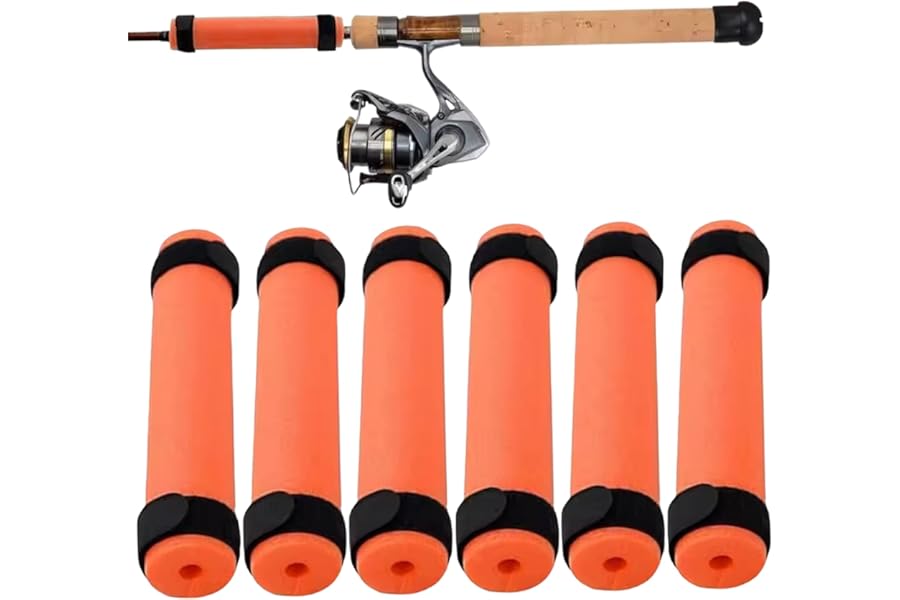 Rwigeboo Fishing Rod Floats, 6PCS Waterproof Shockproof EPE Fishing Float Tube for Boats and Kayaks Float Tube