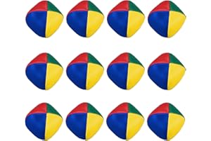 Zyluniy Kit de Jonglage Enfant, （5cm） 12 Balles de Jonglage Colorées pour Débutants, Apprentissage Ludique des Cascades, Boules Anti-Stress pour Adultes Enfants Débutants Jouet de Plein Air