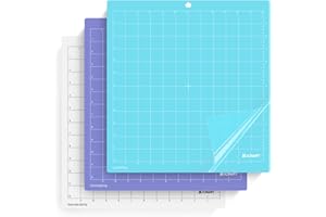 XINART Schneidematte für Silhouette Cameo 4/3/2/1, (3 Matten-StandardGrip/LightGrip X/StrongGrip, 12X12 Zoll) Klebende Cricket-Accessoires Kleben Vinyl Ersatzmatten für Silhouette Cameo 5
