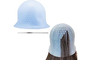 SODWES 1PCS Bonnet Meches Cheveux,Bonnet à Mèches Avec Crochet,Cap De Surbrillance En Silicone,Bonnet Meche,Bonnet à Mèches,Casquette Pour Coloration,Bonnet Coloration Reutilisable,Pour Teinture Des Cheveux