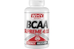 WHY SPORT BCAA SUPREME 4.1.1 + B6 + B12 - BCAA 4.1.1 - Aminoacidi Ramificati Bcaa 4.1.1 con Vitamina B12 e Vitamina B6 - 100 Compresse