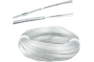 URCIANOW Câble Transparent 10m 28AWG 2 Fils 0.7A 1,6x3,2mm PVC Souple Haute Transparence sans Gaine - Pour Projets Électroniques DIY, Réparations Domestiques, Bandes LED et Fils Décoratifs