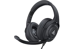 EKSA E4 AirComfy Headsets with Microphone Noise Cancelling, Over-Ear PC Headphones, Crystal Clear Surround Sound 263g Ultra Lightweight 3.5mm Wired Computer Headset for Laptop/PS4/PS5/Xbox/Switch