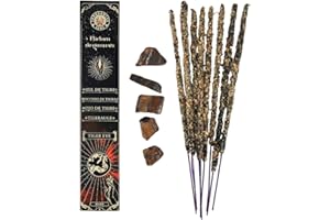 FRAGRANCES & SENS Frangrance & Sens - Incenso Bastoncini Naturali Vaniglia, Artigianali Fatti a Mano, Incluse Vere Pietre Occhio di Tigre, Lunga Durata (circa 75min), 20gr