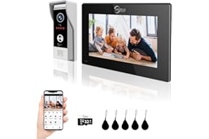 ANJIELO SMART 1080P caméra vidéo de sonnette de porte avec écran tactile 7 pouces vidéo de sonnette de porte interphone soutien enregistrement automatique infrarouge vision nocturne PIR détection de mouvement