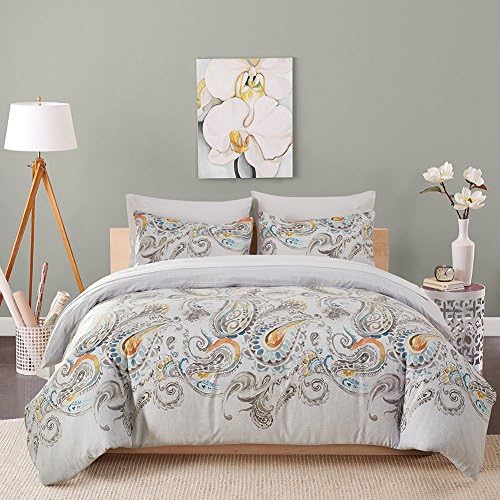 RoyalPie -Duvet Cover Sets- Multi Printed Pattern -Reversible -Machine Washable -with Zipper Closure -3 Piece Bedding Set (Queen, #08)