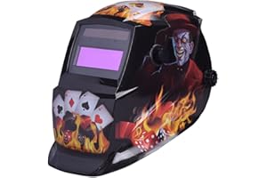 nuzamas Funciona con energía Solar Auto oscurecimiento Soldadura Casco máscara de Soldadura Cara protección para ARC TIG Mig de Molienda de Corte por Plasma con Pantalla de Ajustable Gama DIN4/9-13