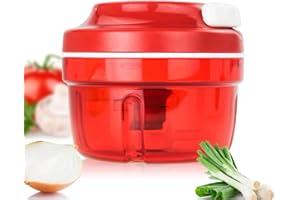 TBEST Coupe-oignons, Hachoir Manuel avec Corde, Coupe-légumes Conception de Cordon de ménage Blender de Viande de déchiqueter à hélicoptère Manuel Fournitures de Cuisine