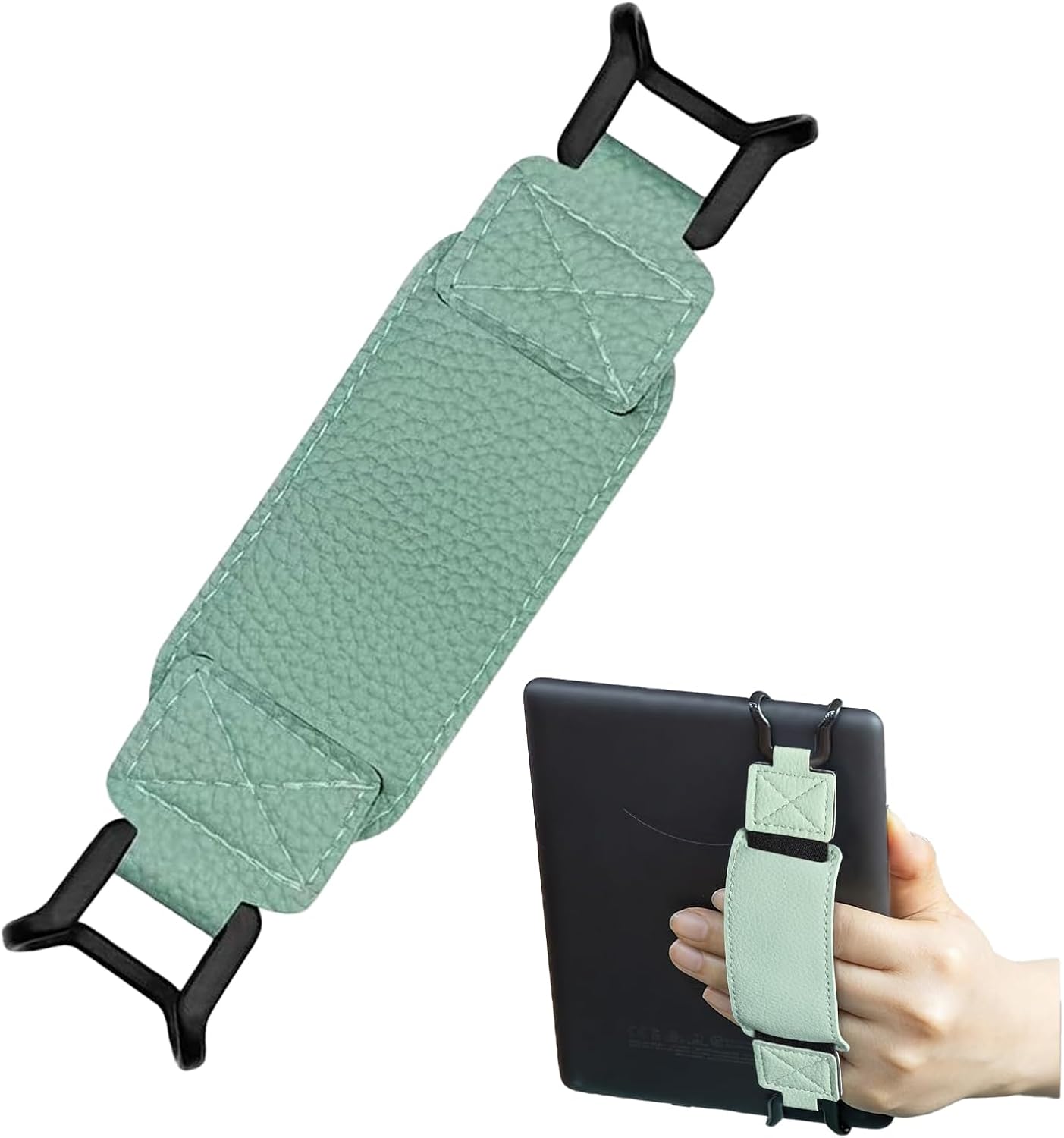Agarre K/indle,1Pc Correa Antideslizante para Tabletas Correa de Mano para K/indle y Tabletas Soporte Versátil con Agarre para Dedo para Lectores Electrónicos de 6-7.5", Verde Matcha