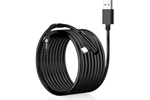 XZXWZX Câble de Connexion 5m Compatible avec Oculus Meta Quest 3/Quest 2/PICO 4 et PC/Steam VR, Câble de Charge Rapide USB 3.0 vers USB-C pour Casque VR et PC de Jeu, Transfert de Données PC Haute Vitesse